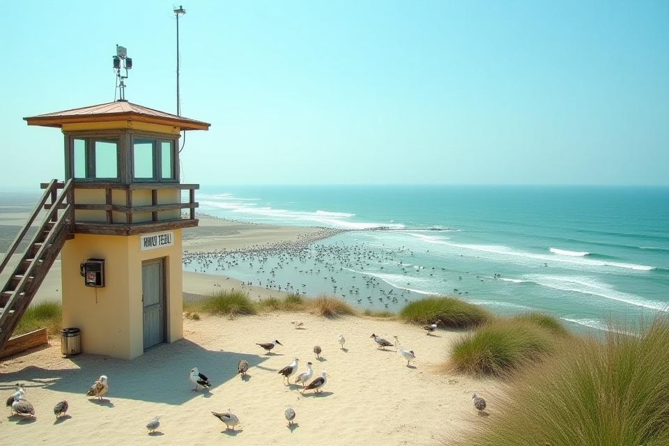 Torre de observación de aves costeras
