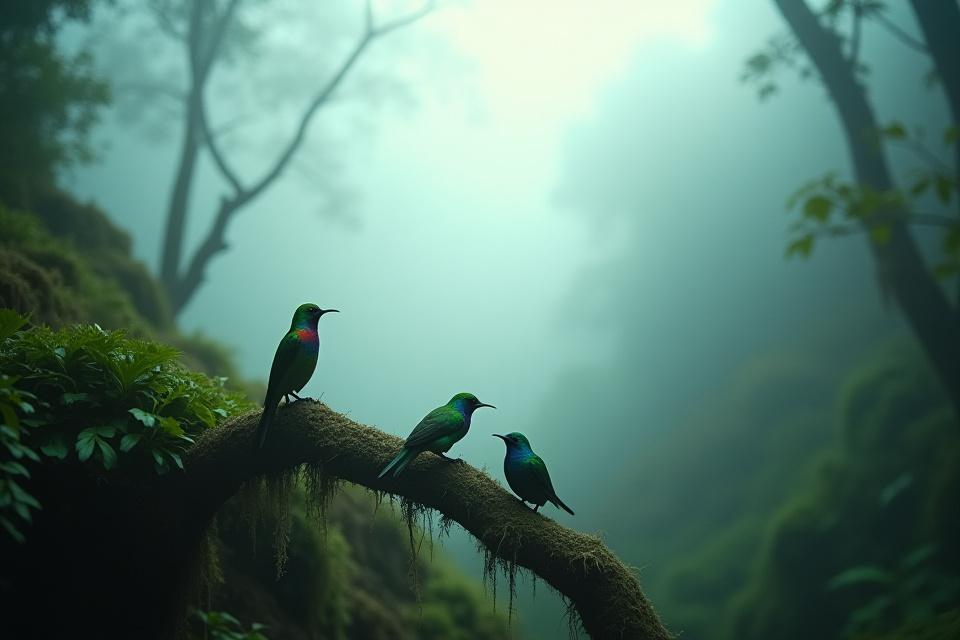 Aves endémicas en bosque de niebla Oaxaca