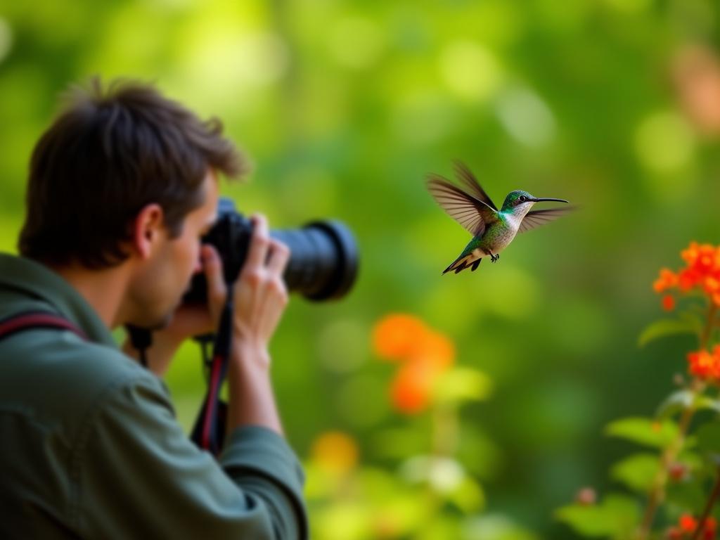 Taller de fotografía de colibríes en México